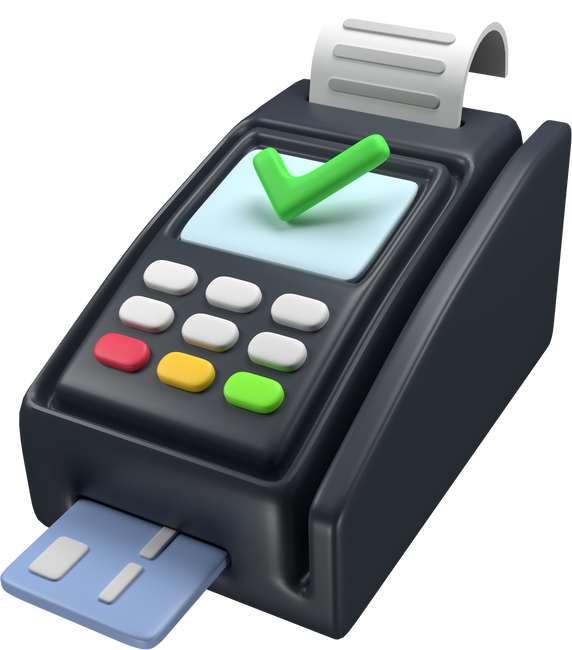 POS Terminal Payment 3D Illustration