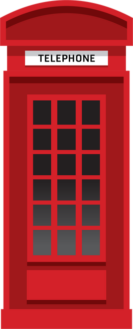 England red telephone box symbol clipart png.